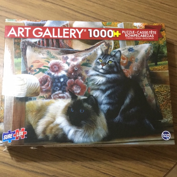 Cats on a cushion - Art Gallery PUZZLE - 1000 pieces - Picture 2 of 3